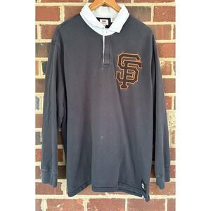 San Francisco Giants Shirt Mens 2XL Black MLB‎ Baseball Levi's Rugby Long Sleeve
